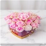 Bouquet Romantique en Cœur – Savon à la Rose